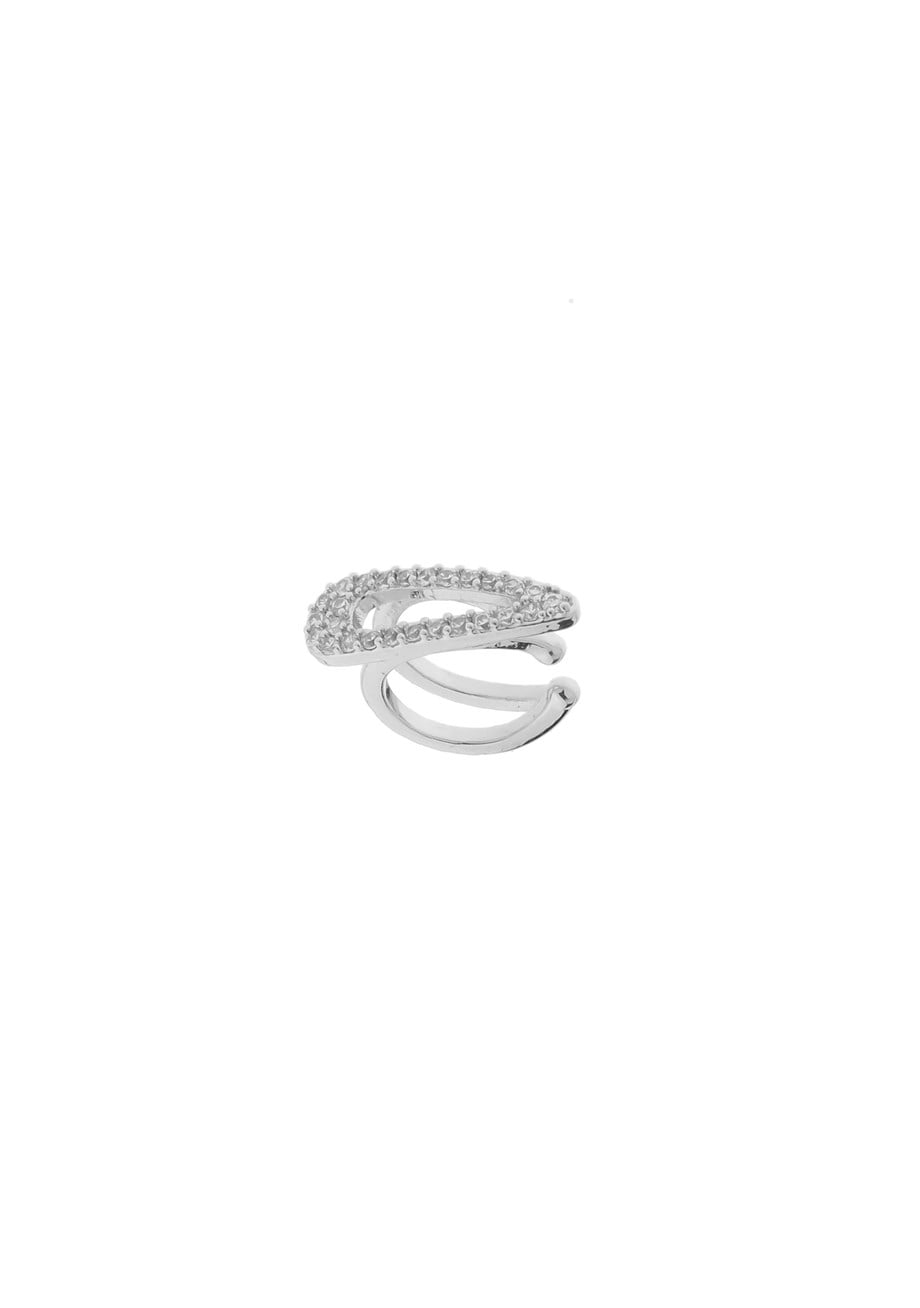 Silver Paperclip Kıkırdak Küpe 
