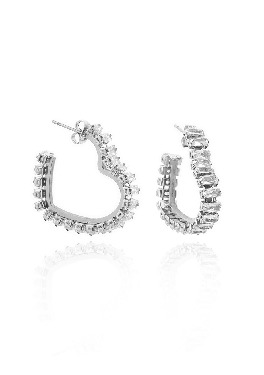 Square Taşlı Küpe