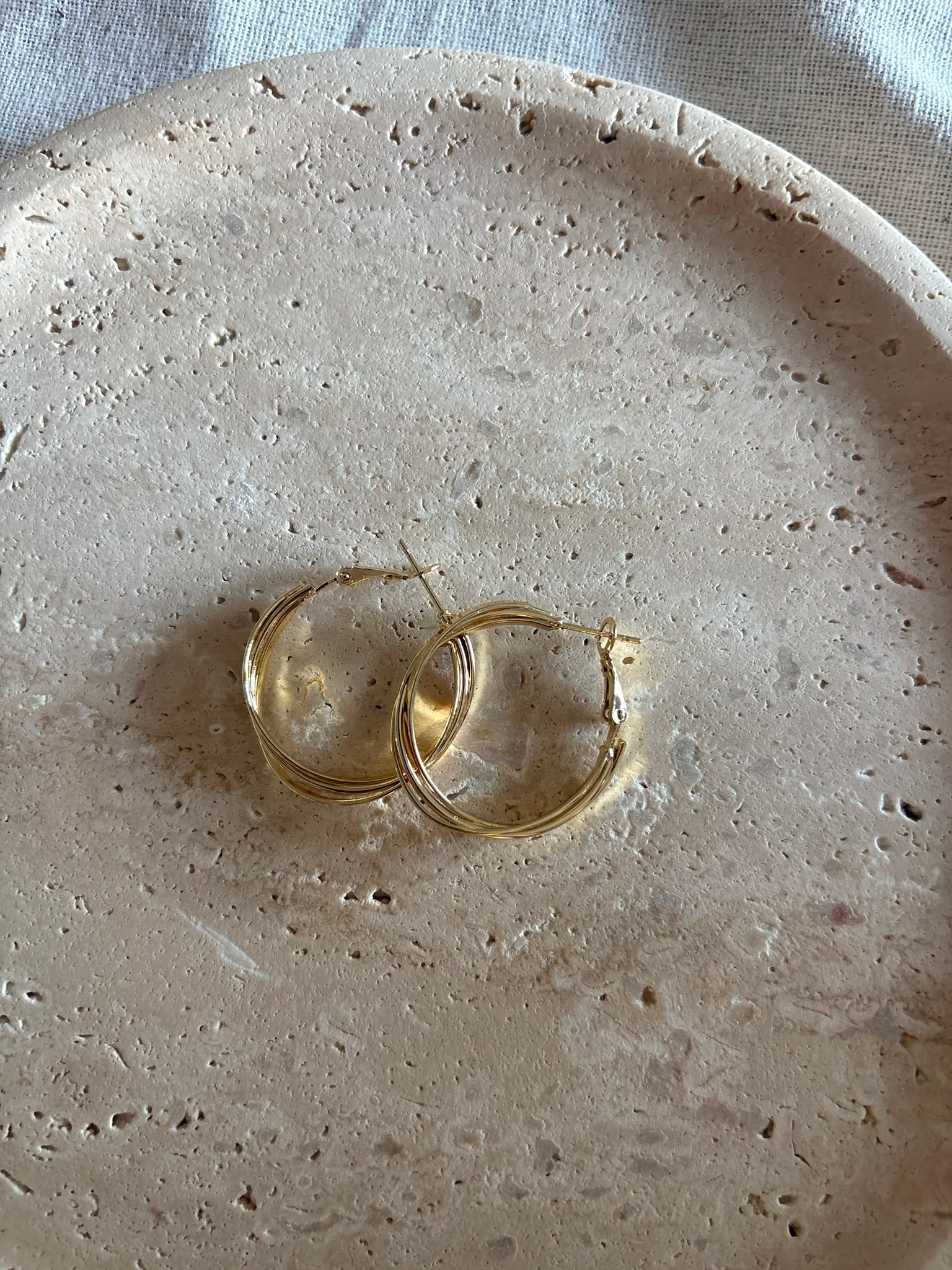 Gold Kirimana Halka Küpe 