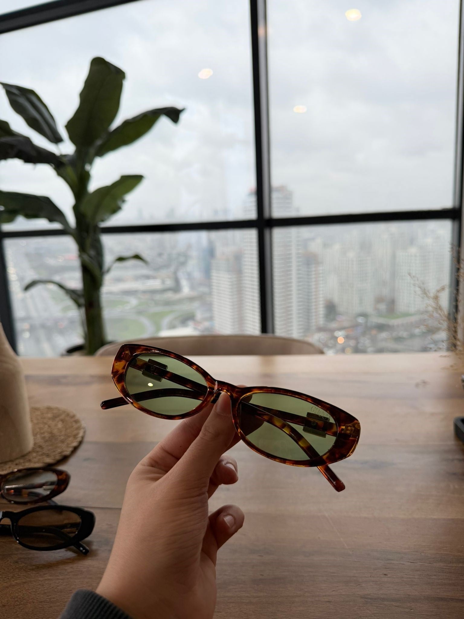 Gcc Yeşil Camlı Leopar Çerçeve Gözlük