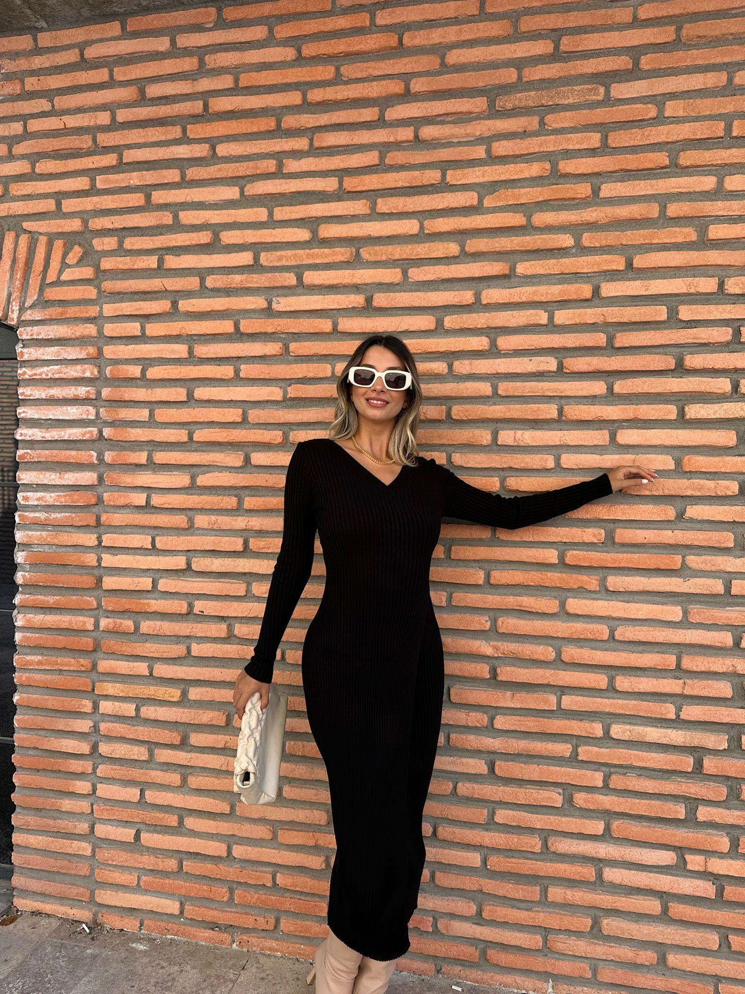 Doria Siyah Triko Elbise  0706224