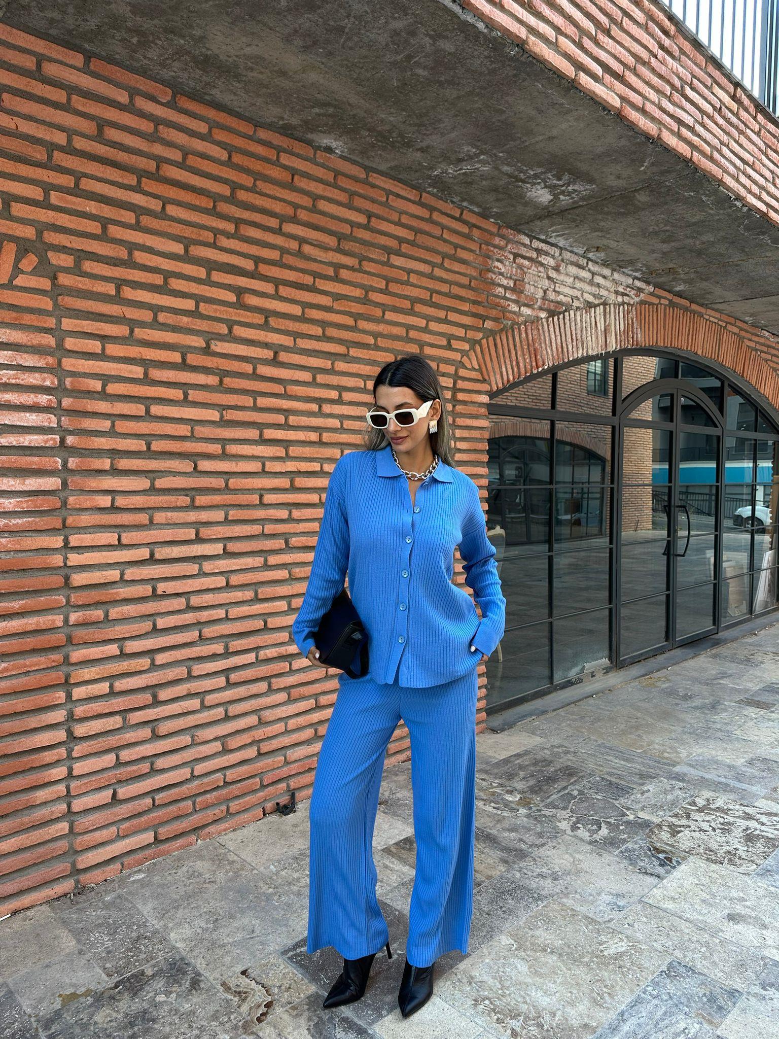 Orie Fitilli Mavi Triko Takım 2254