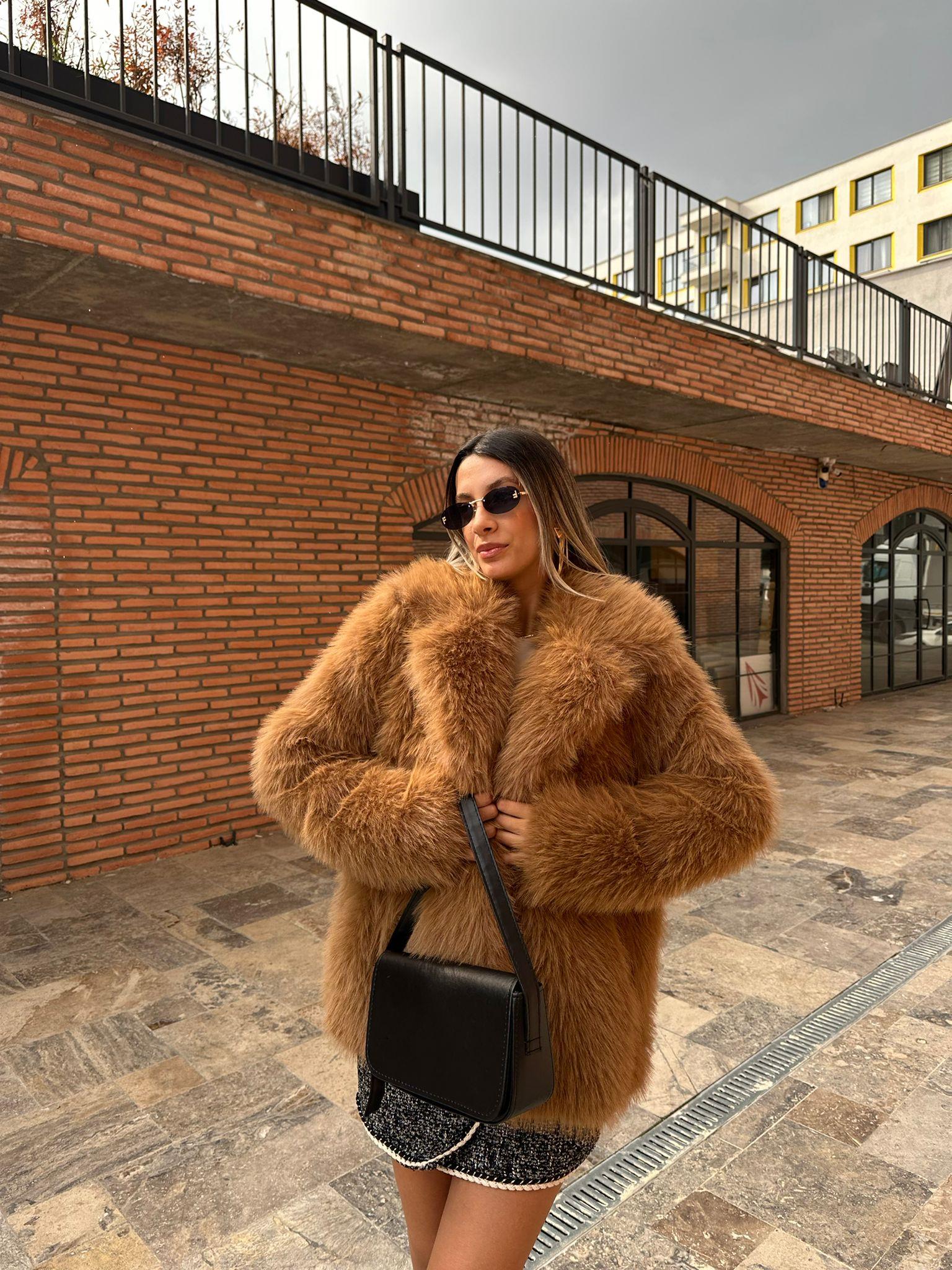 Premium Ceket Yaka Camel Kürk 0706211116