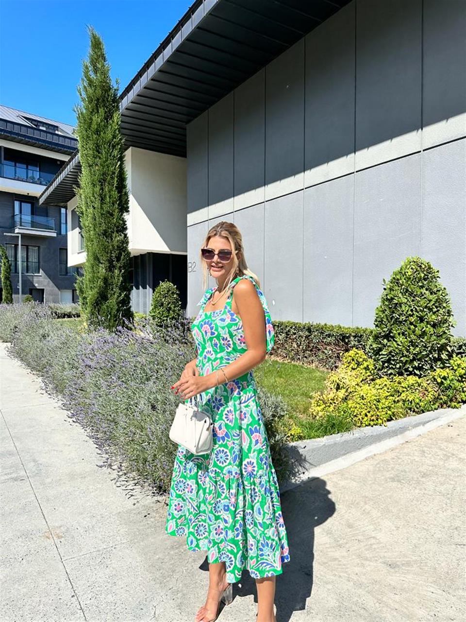 Tahiti Askı Bağlamalı Poplin Elbise 1707309