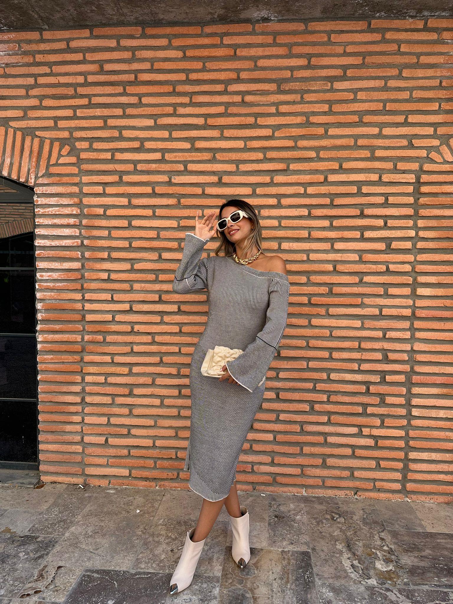 Tegra Çapraz Yaka Siyah Elbise  0706223