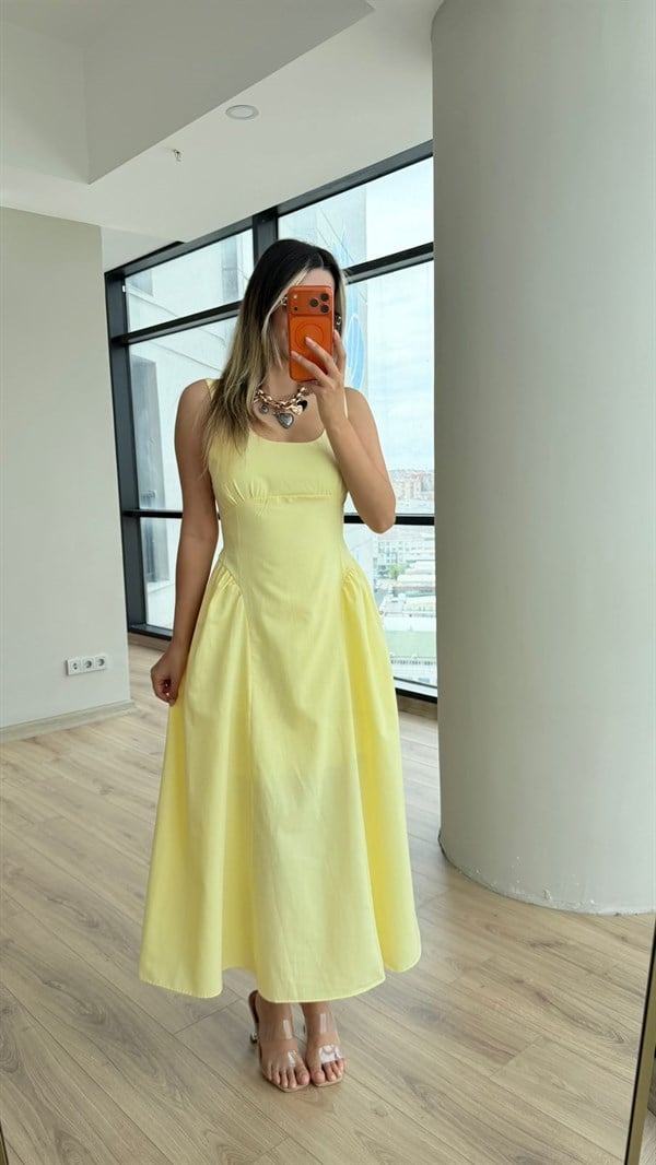 Liora Prenses Elbise Sarı