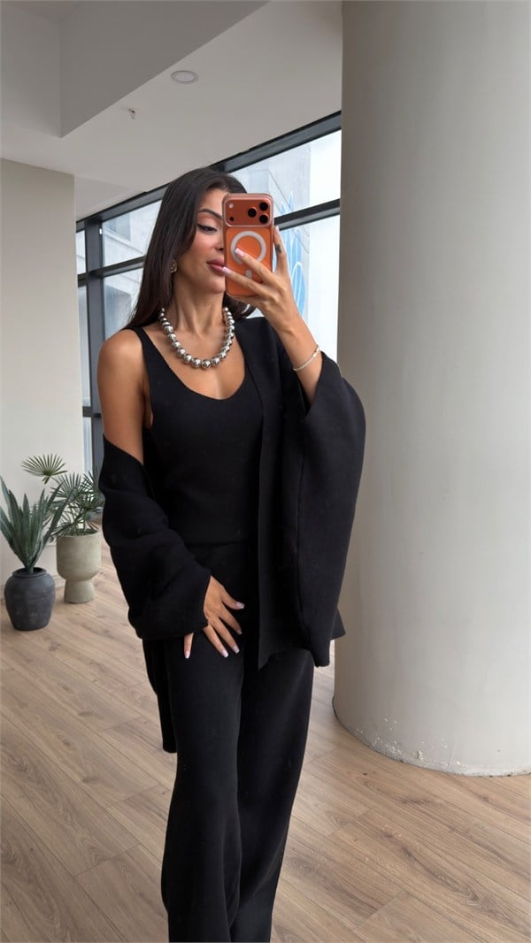 Mirelle Premium Üçlü Takım Siyah