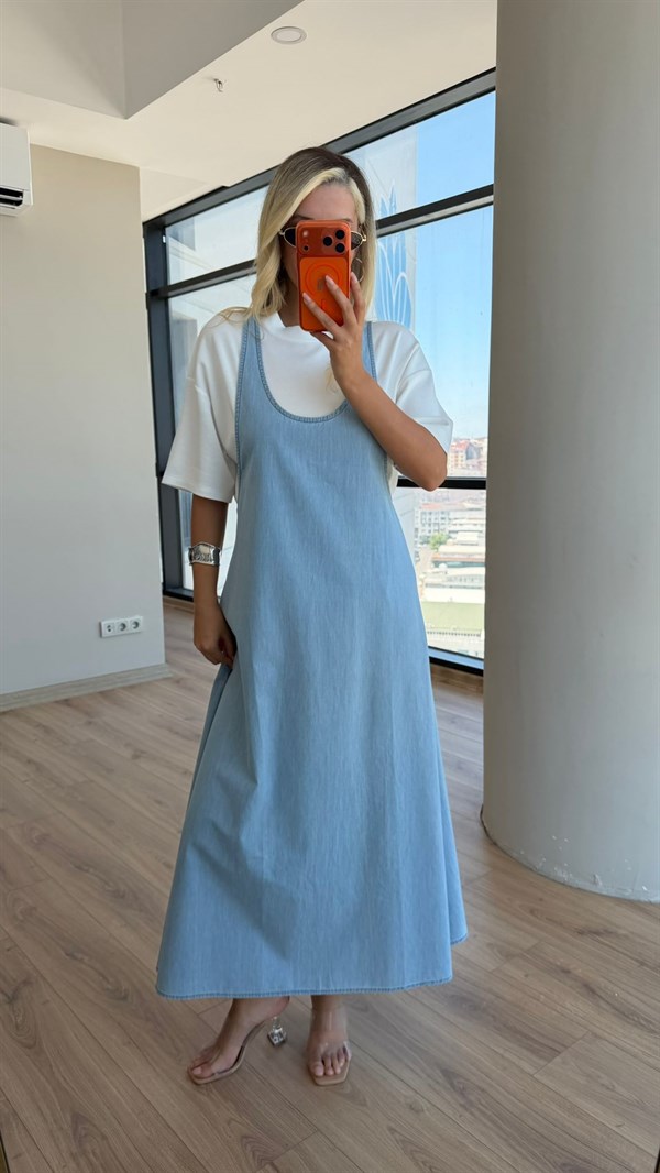 Twst Model Tshrt Elbise Tensel Takım Açık Mavi