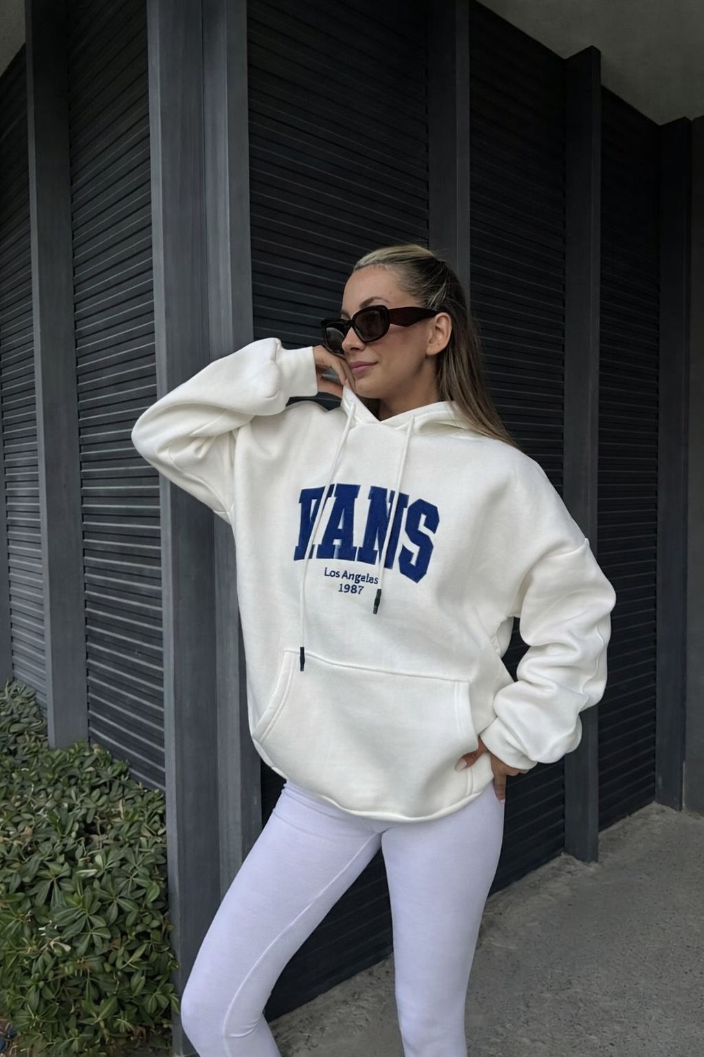 Vans Yazılı Sweat Beyaz