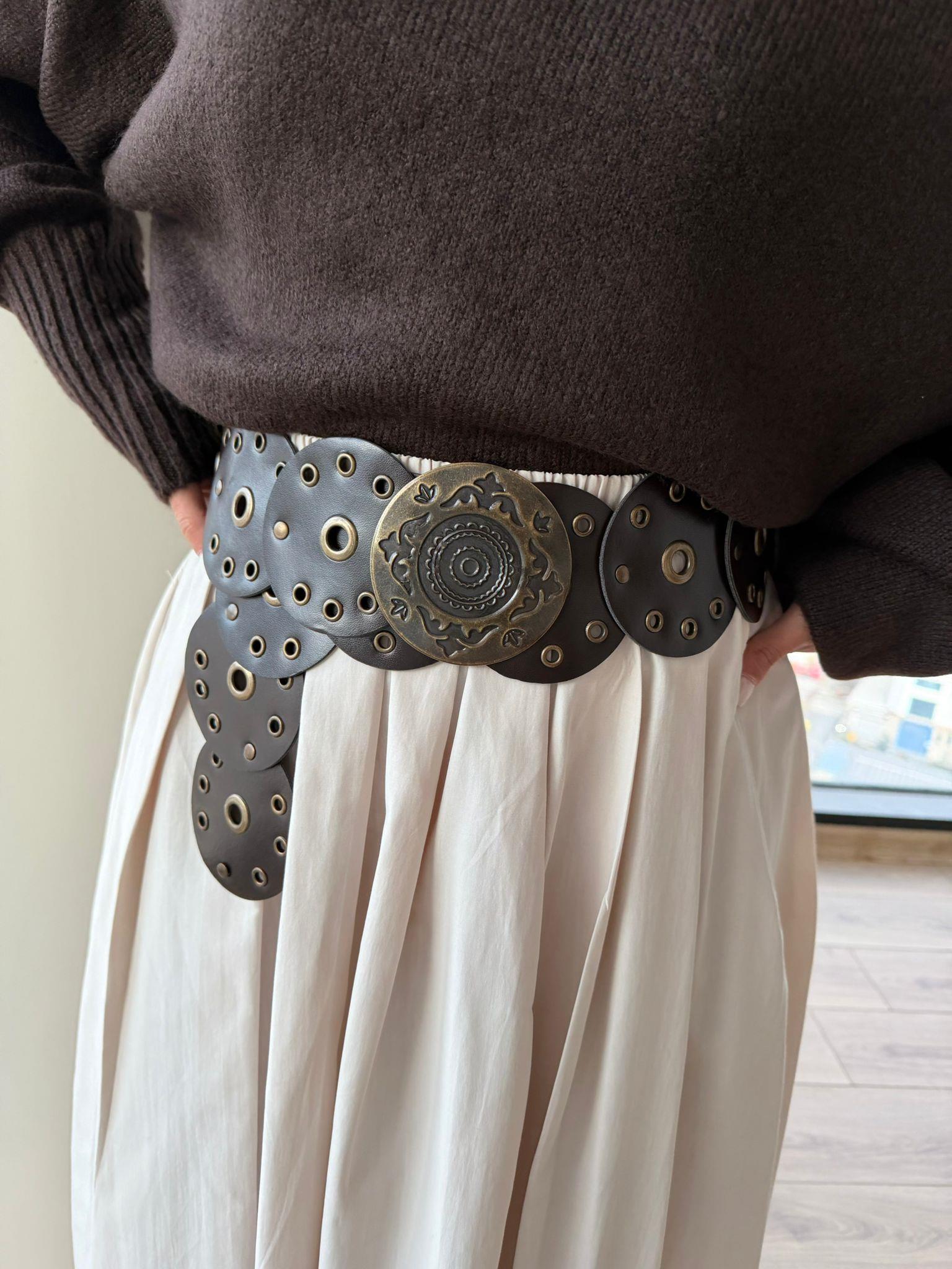 Michelen Tokalı Kemer Kahverengi