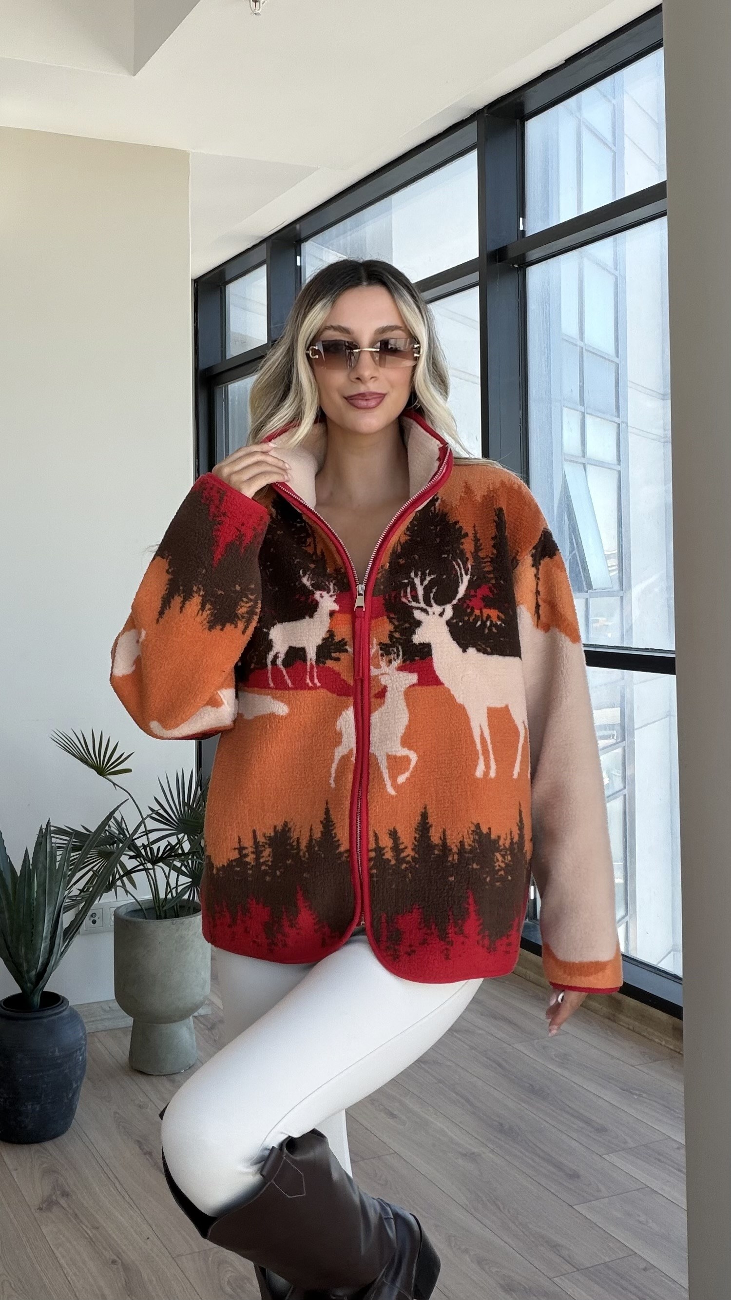 Peluş Teddy Forest Geyikli Hırka