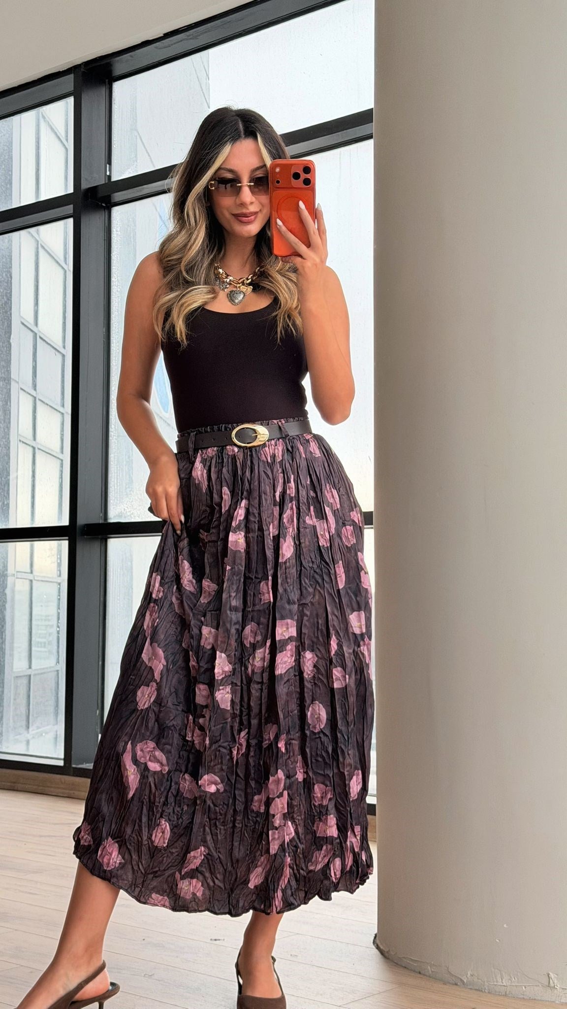 Crush Kemerli Etek Desenli