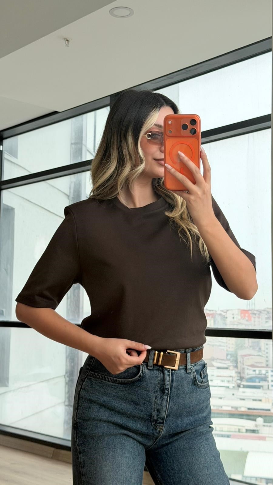Vatkalı Kahverengi Tshrt