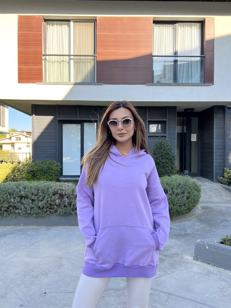 Alyce Kapüşonlu Lila Sweatshirts