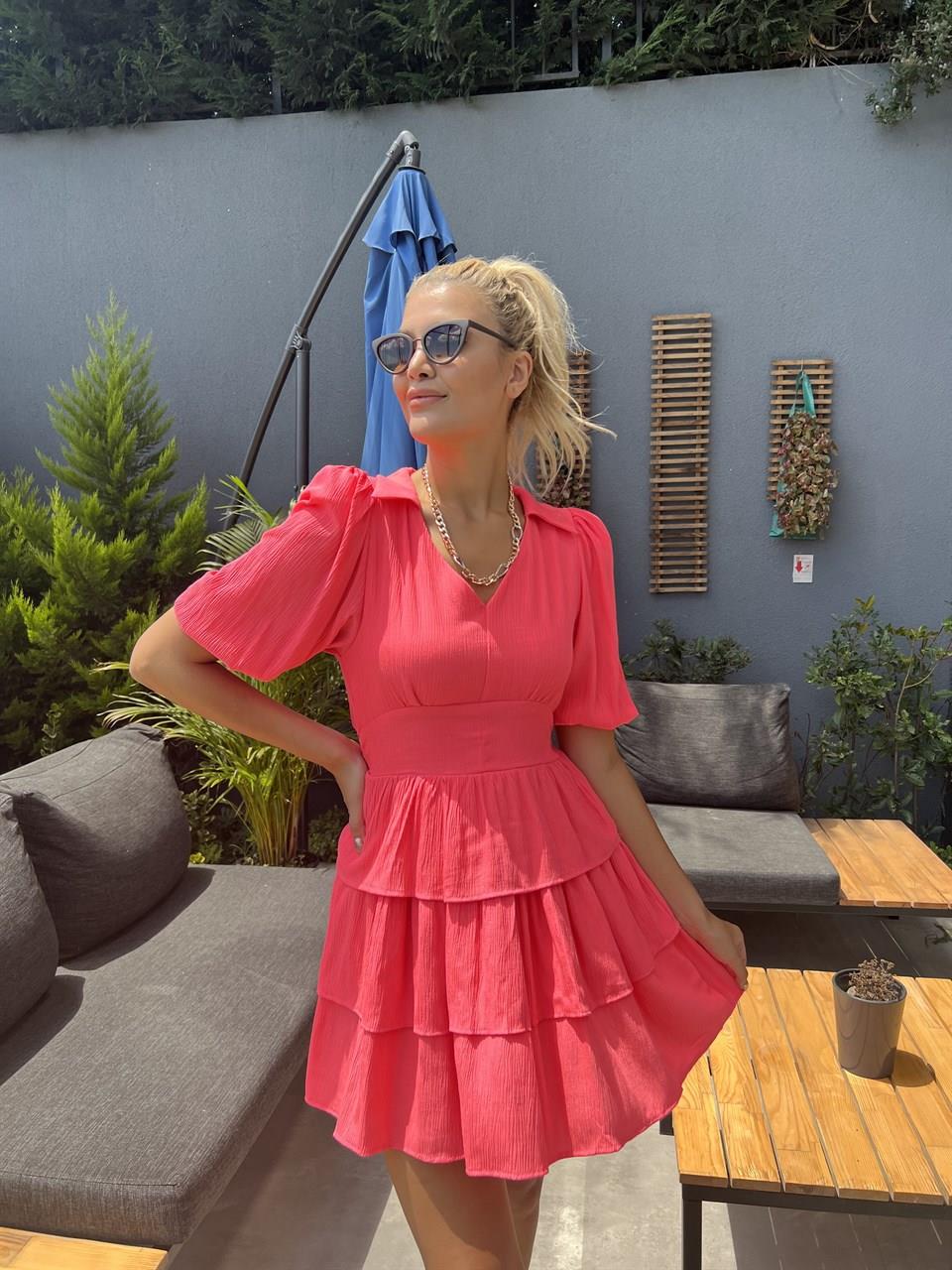 April Katkat Pembe Elbise