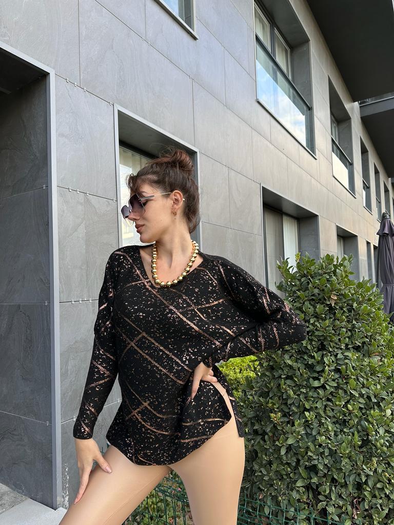 Bronz Varaklı V Yaka Merserize 1707456