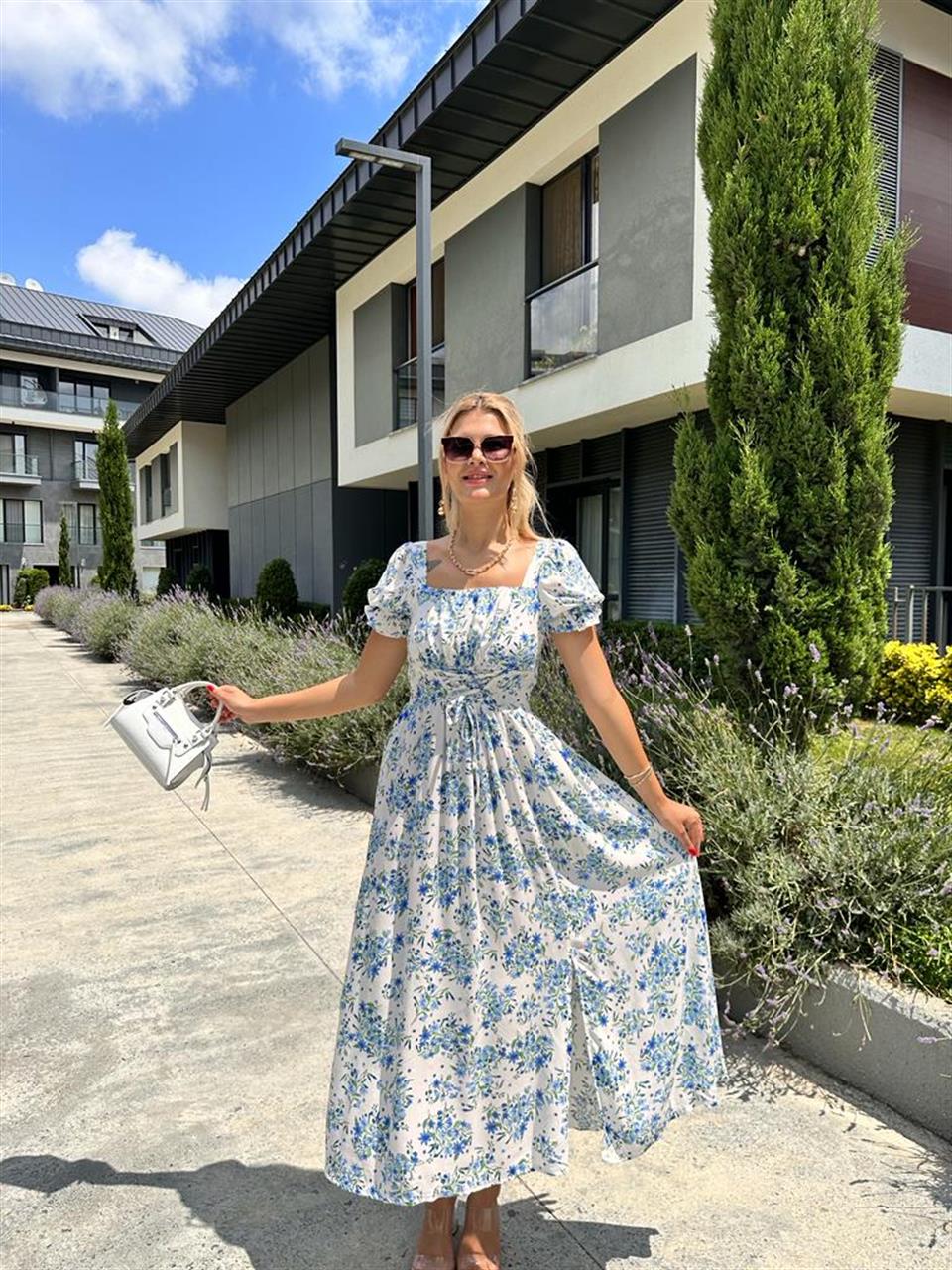 Charlotte Korseli Çiçek Desen Elbise 0707301