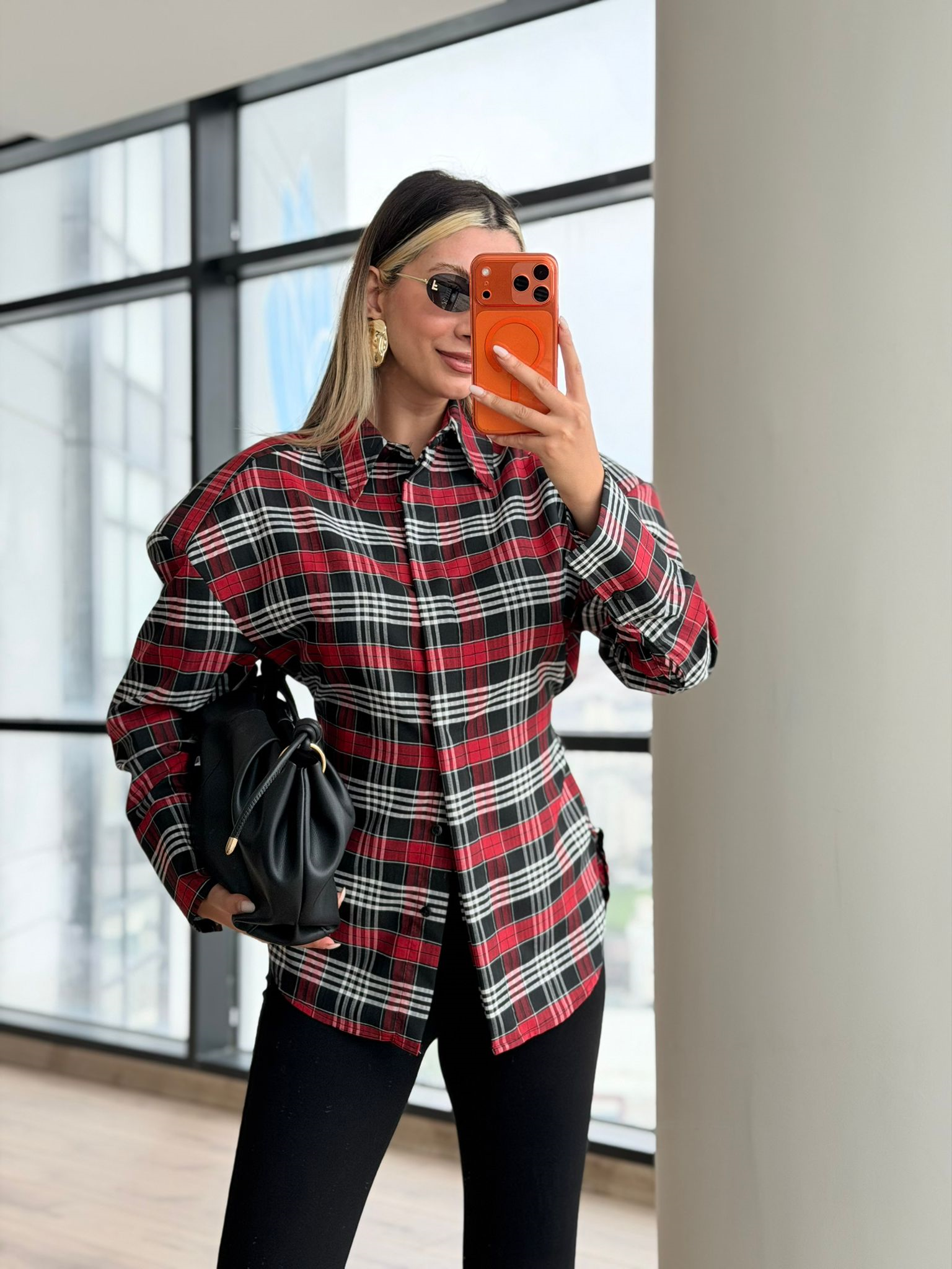 Vatkalı Bağlamalı Ekoseli Gömlek RENKLİ