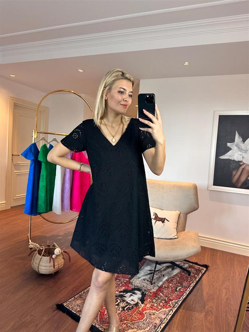 Emily Astarlı Fisto Elbise Siyah 1505234