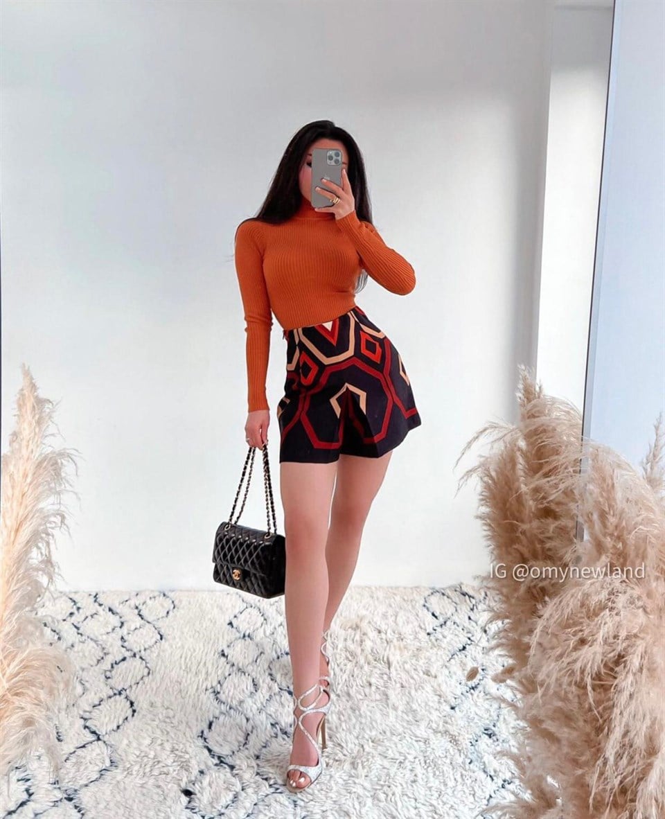 Etnik Desen Marka Model Beli Lastikli Şort