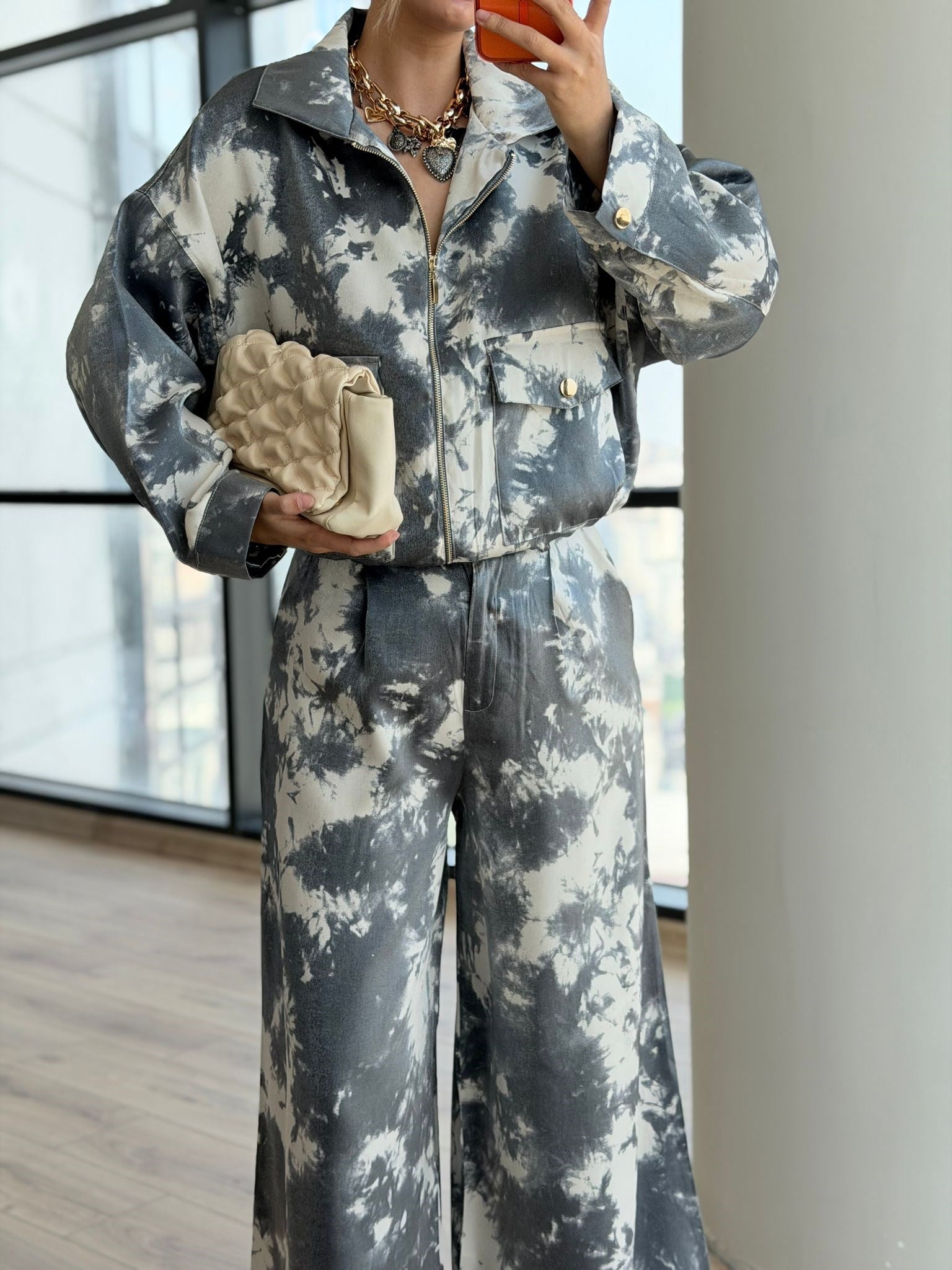 Metropol Batik Desenli Ceket Pantolon Takım