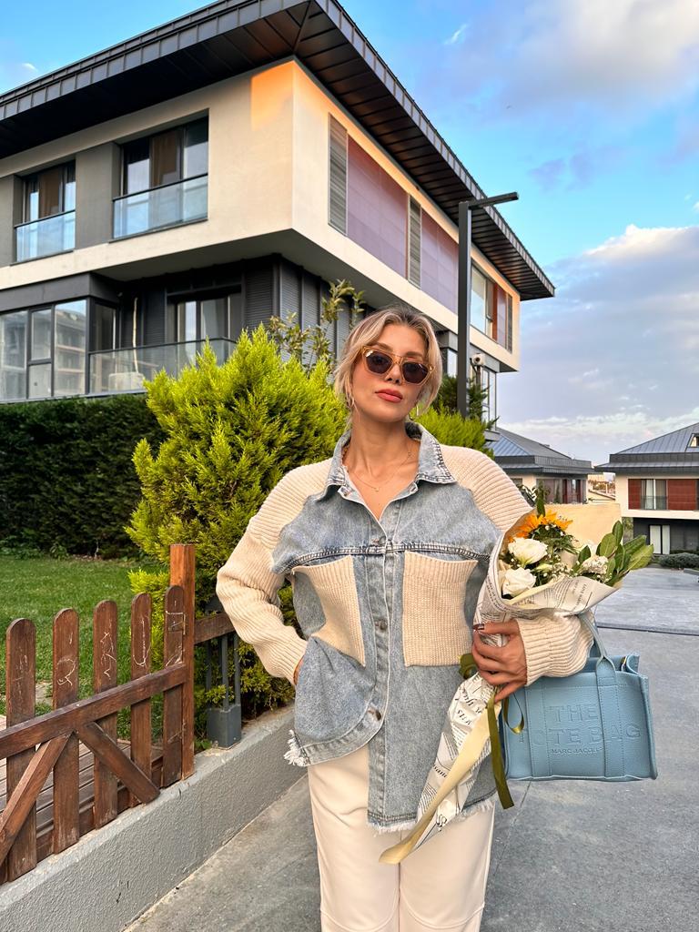 Fobu Kot Garnili Örme Ceket 1707458