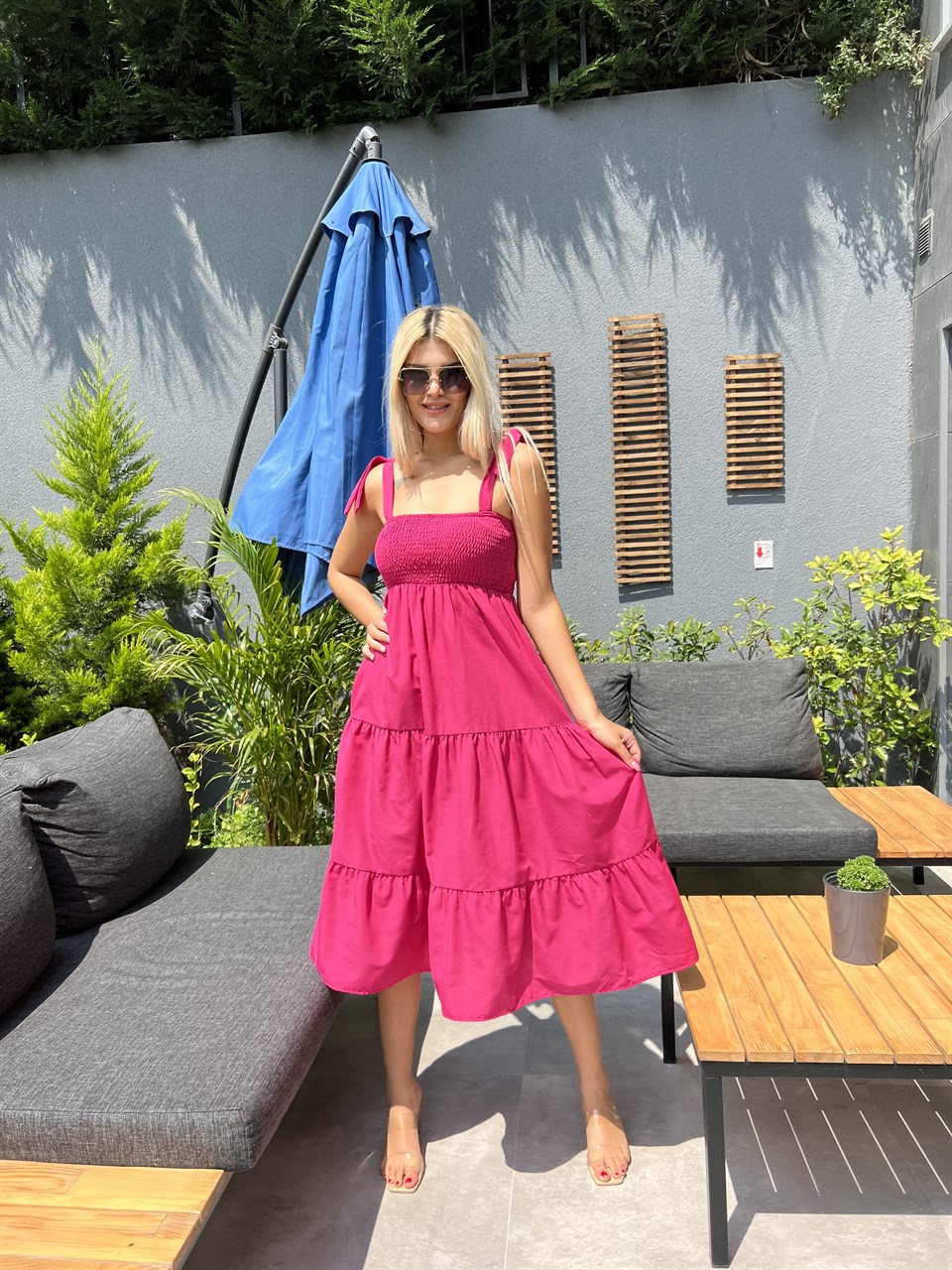 Gipeli Fuşya Elbise