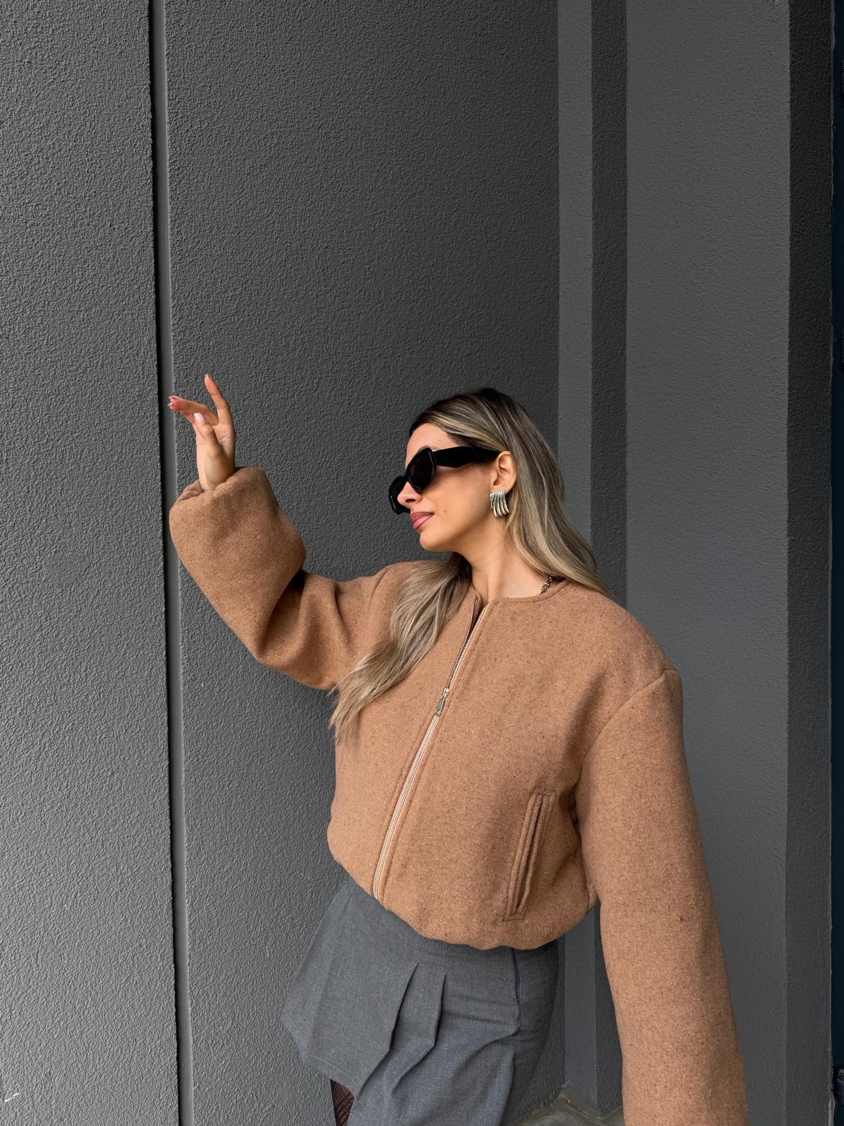 Kaşe Bomber Mont Camel mnt2168swmn