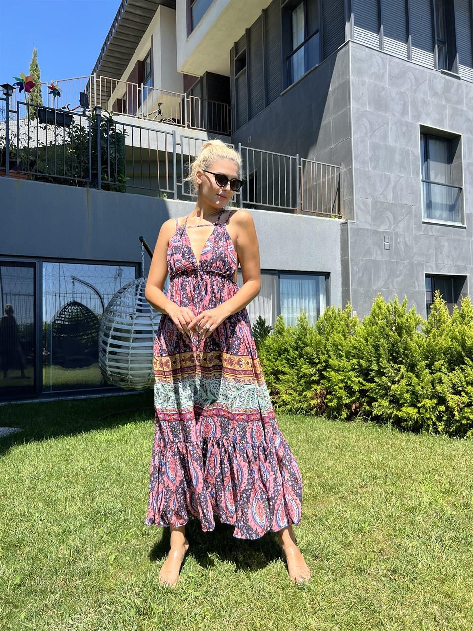 Lily Z*ra Model Multi Şifon Sırt Dekolteli Elbise