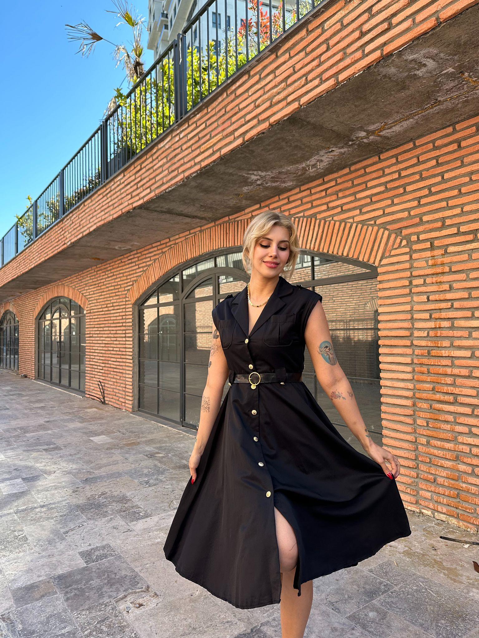 Lima Apoletli Elbise Siyah 0706263