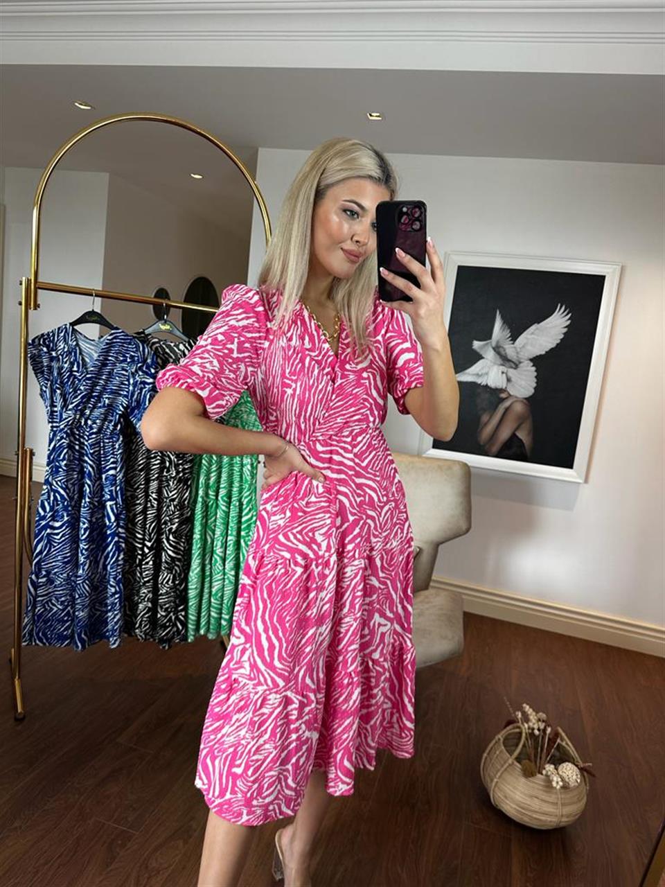 Lucca Bürümcük Kruvaze Elbise pembe 2504159