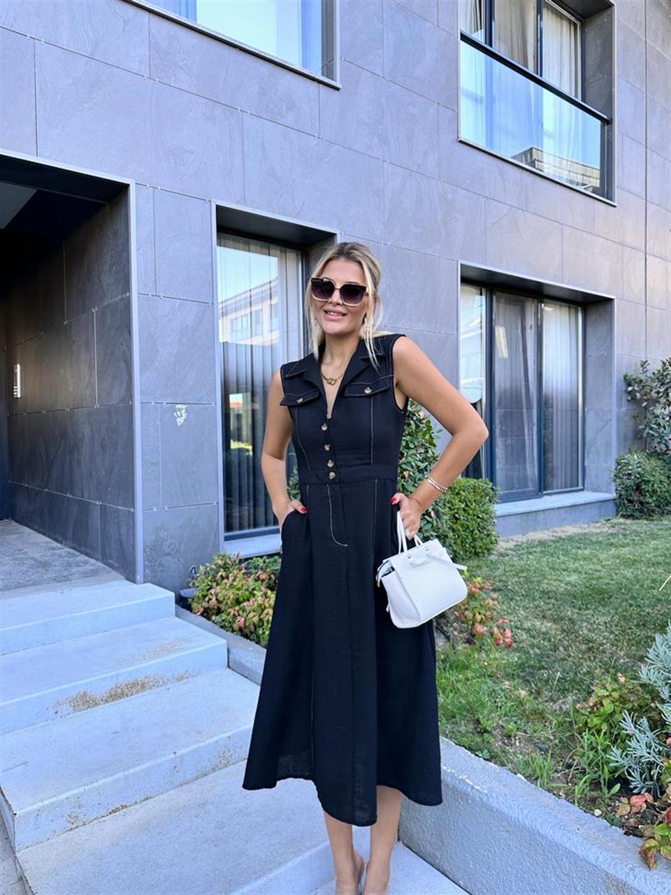 Marka Model 4 Düğme Gömlek Elbise 1707326