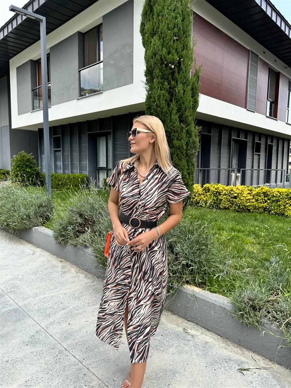 Mathilda Zebra Desen Elbise  1506282