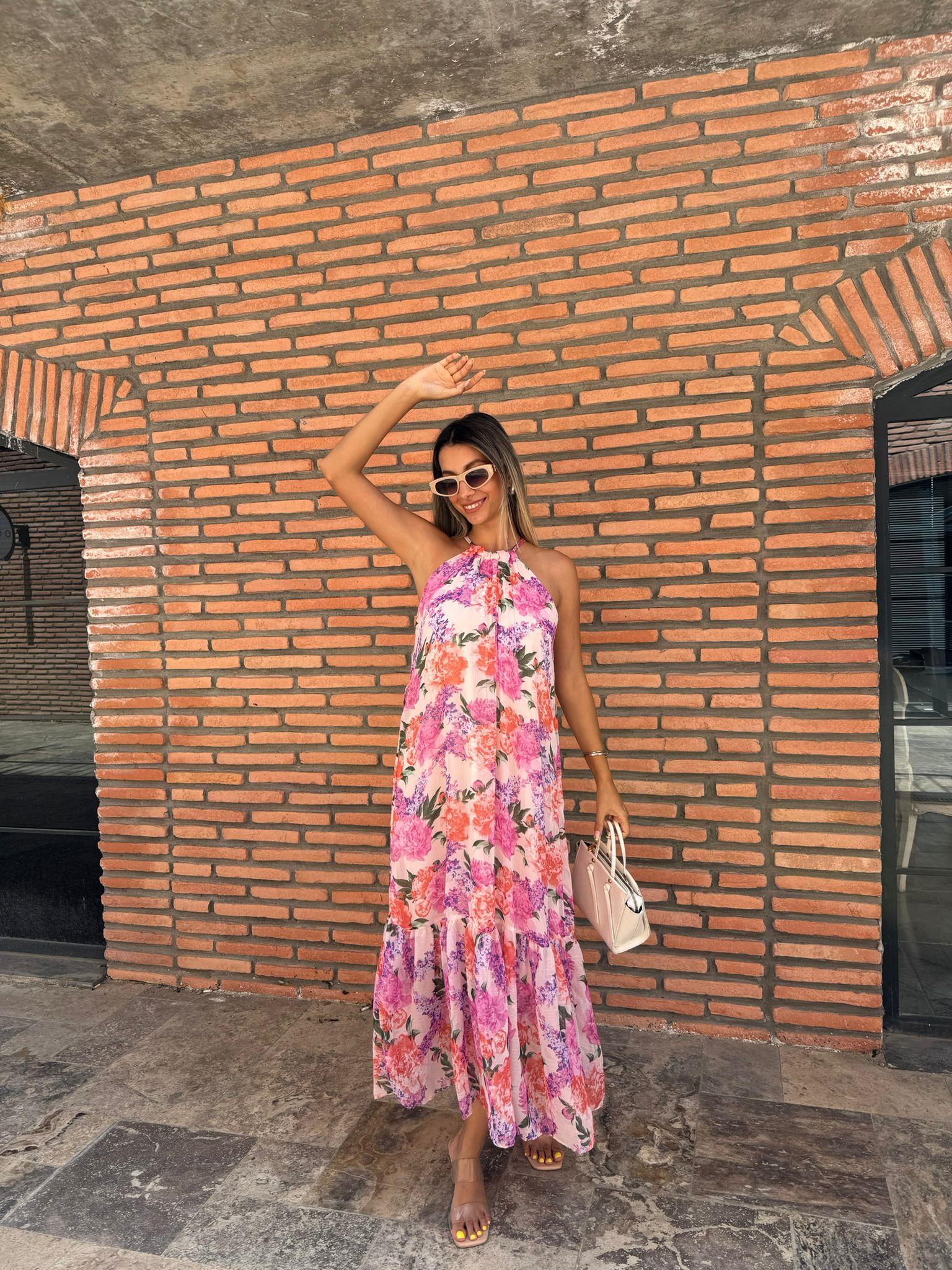 Narista Salaş Çiçekli Şifon Elbise 070621156