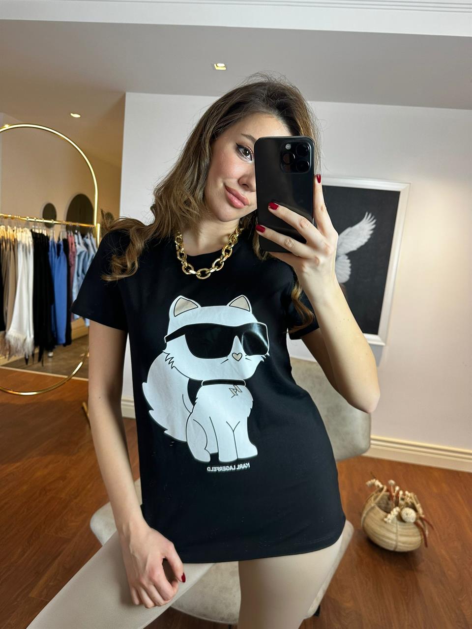 Orjinal Marka İkonik Siyah Tshrt 230280