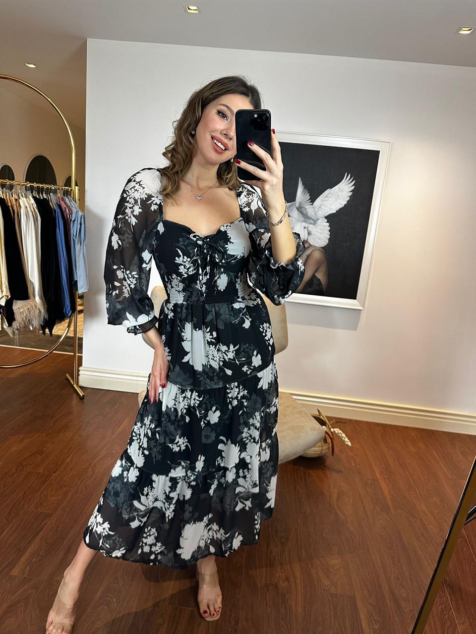 Papia Şifon Uzun Elbise 230257