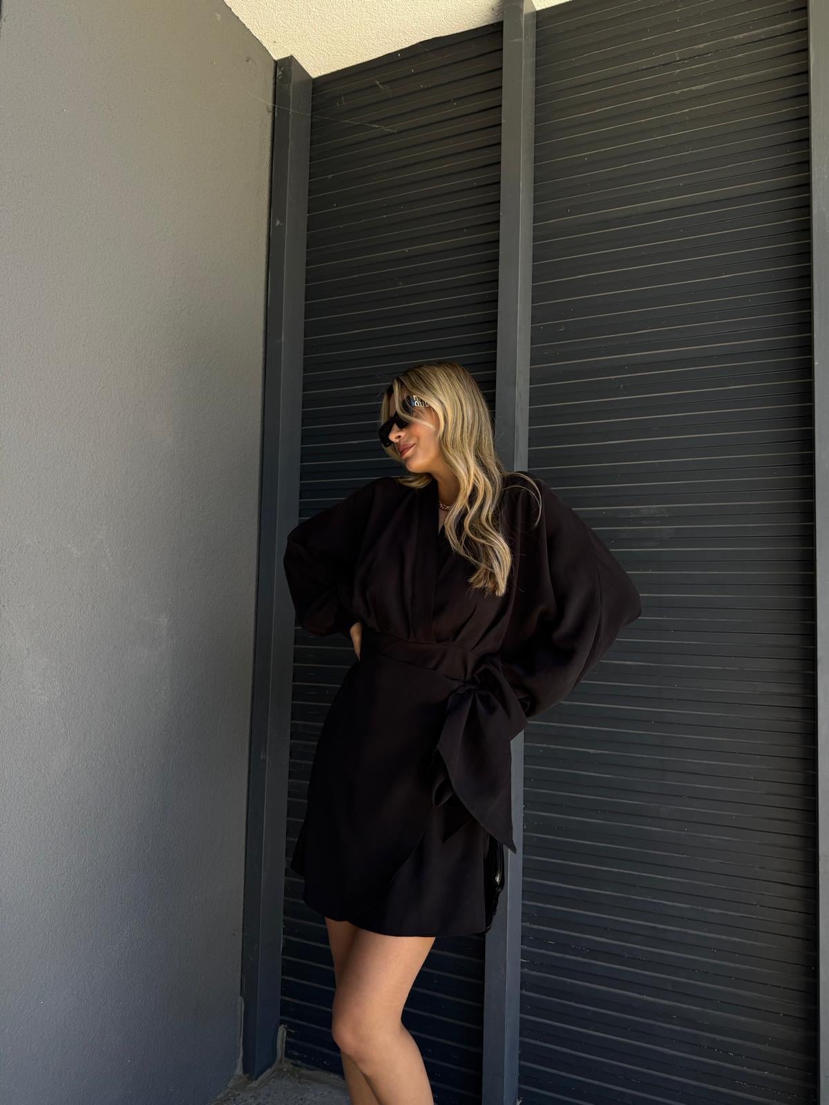 Peony Mrk Muadili Anvelop Elbise Siyahyelb2041mnş