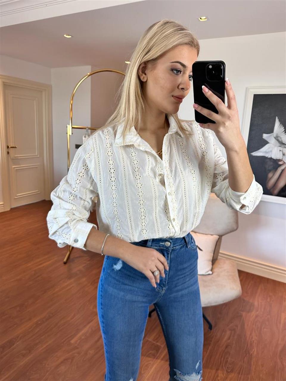 Pera Beyaz Fisto Gömlek  2005232