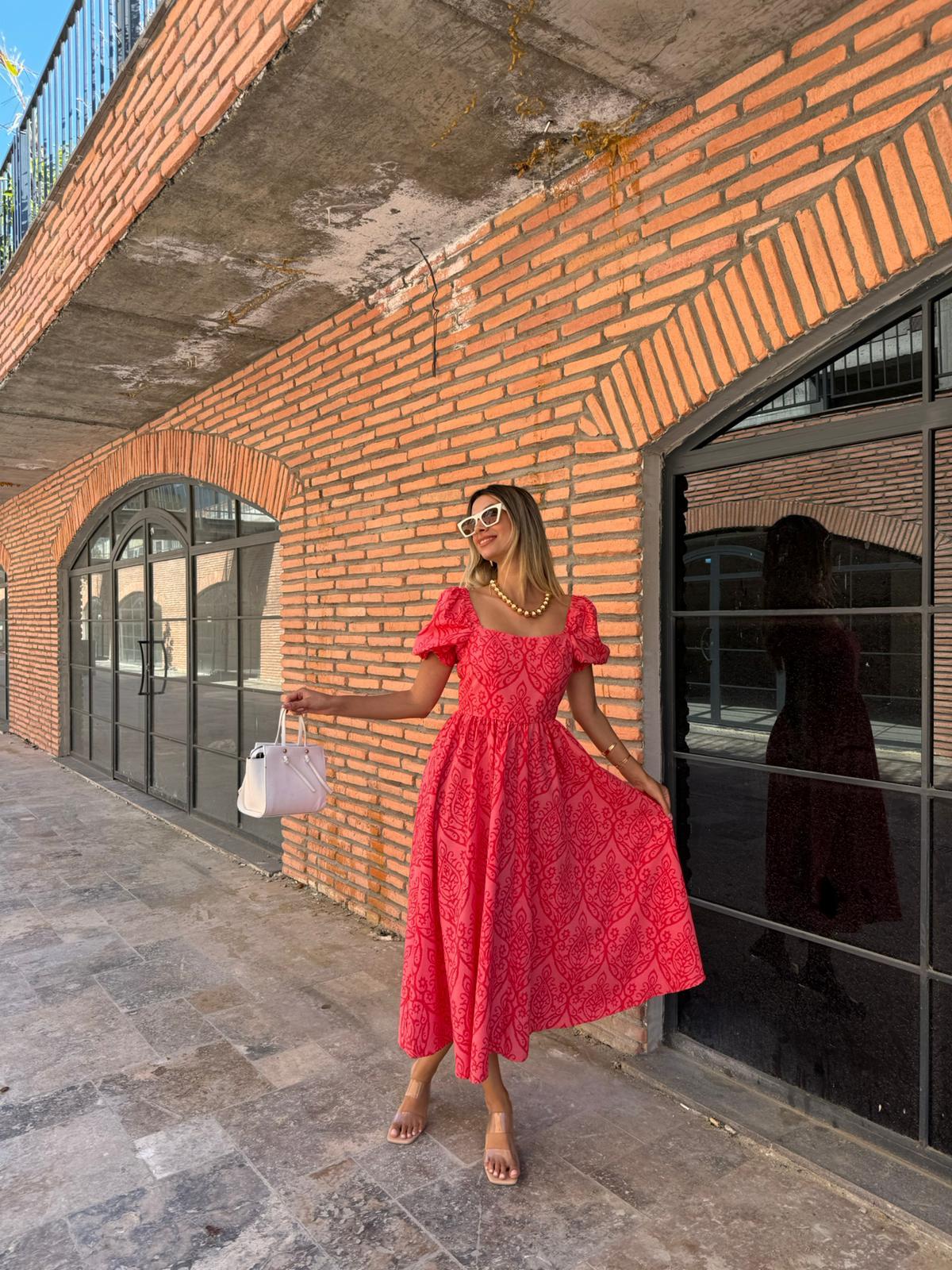 Pillar Kırmızı Poplin Elbise 07062151