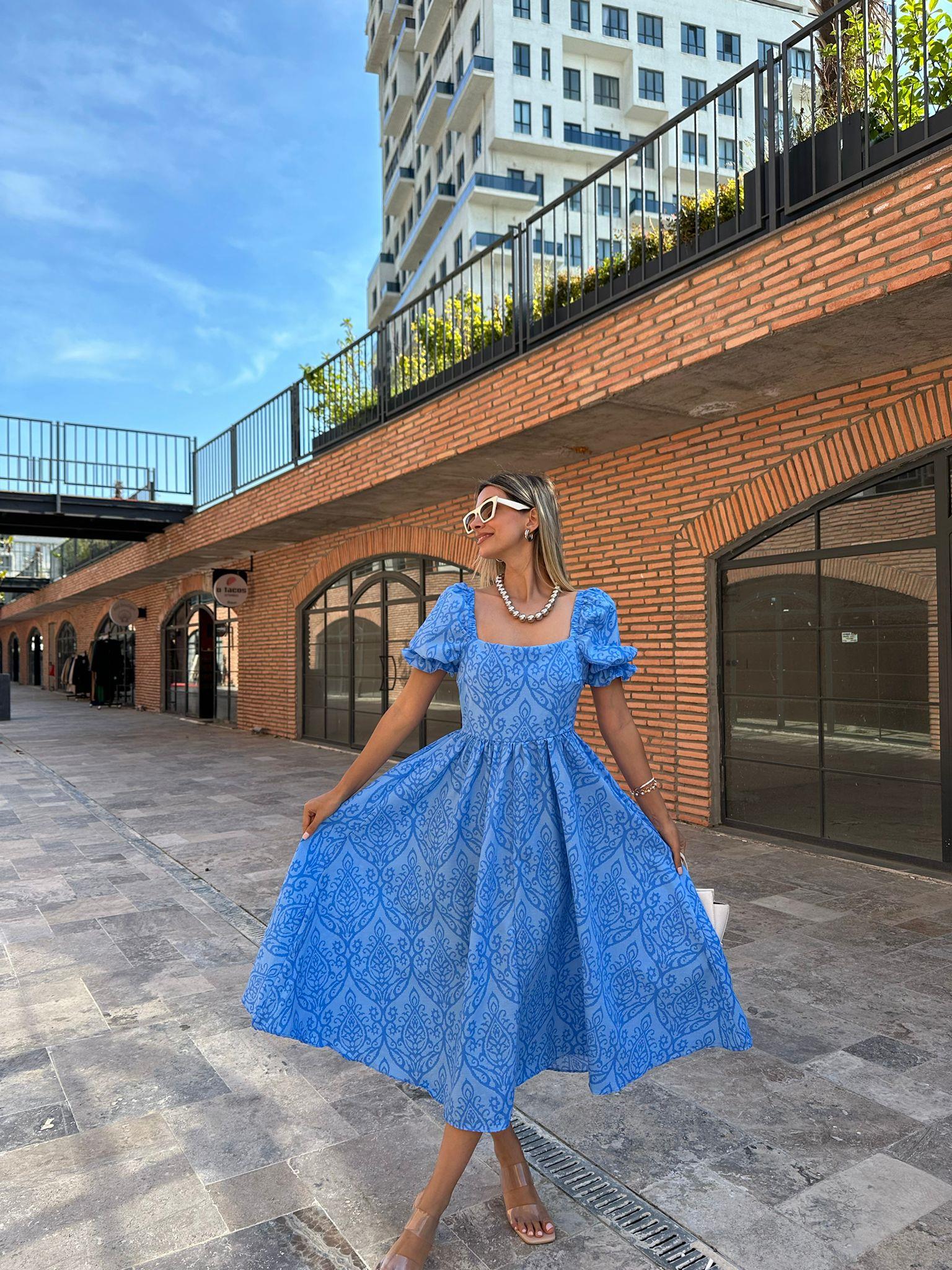 Pillar Mavi Poplin Elbise 07062151