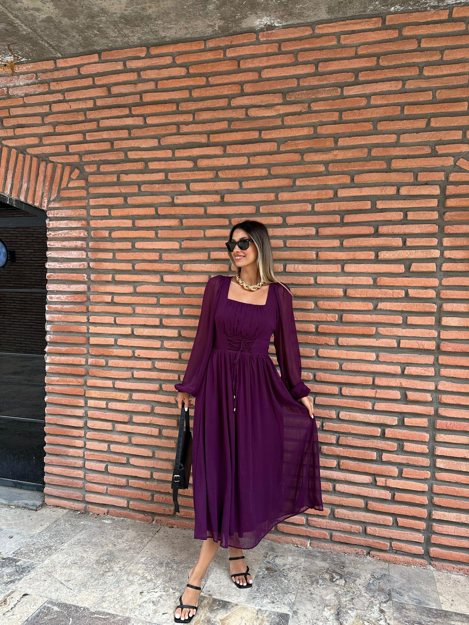 Repsa Bel Korseli Mor Elbise  070621197