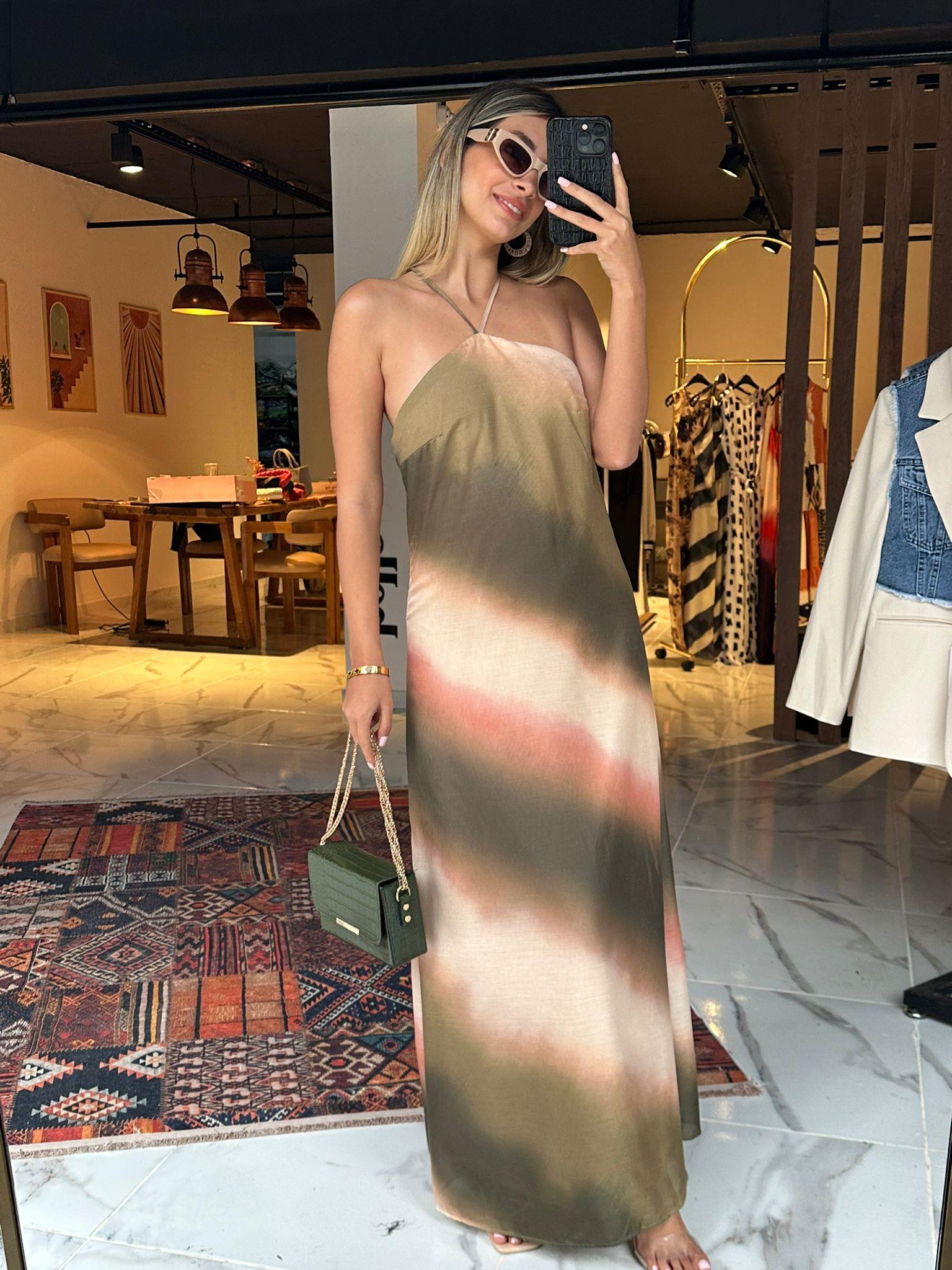 Sırtı Boncuk Dekolteli Marka Model İpeksi Elbise 07062133