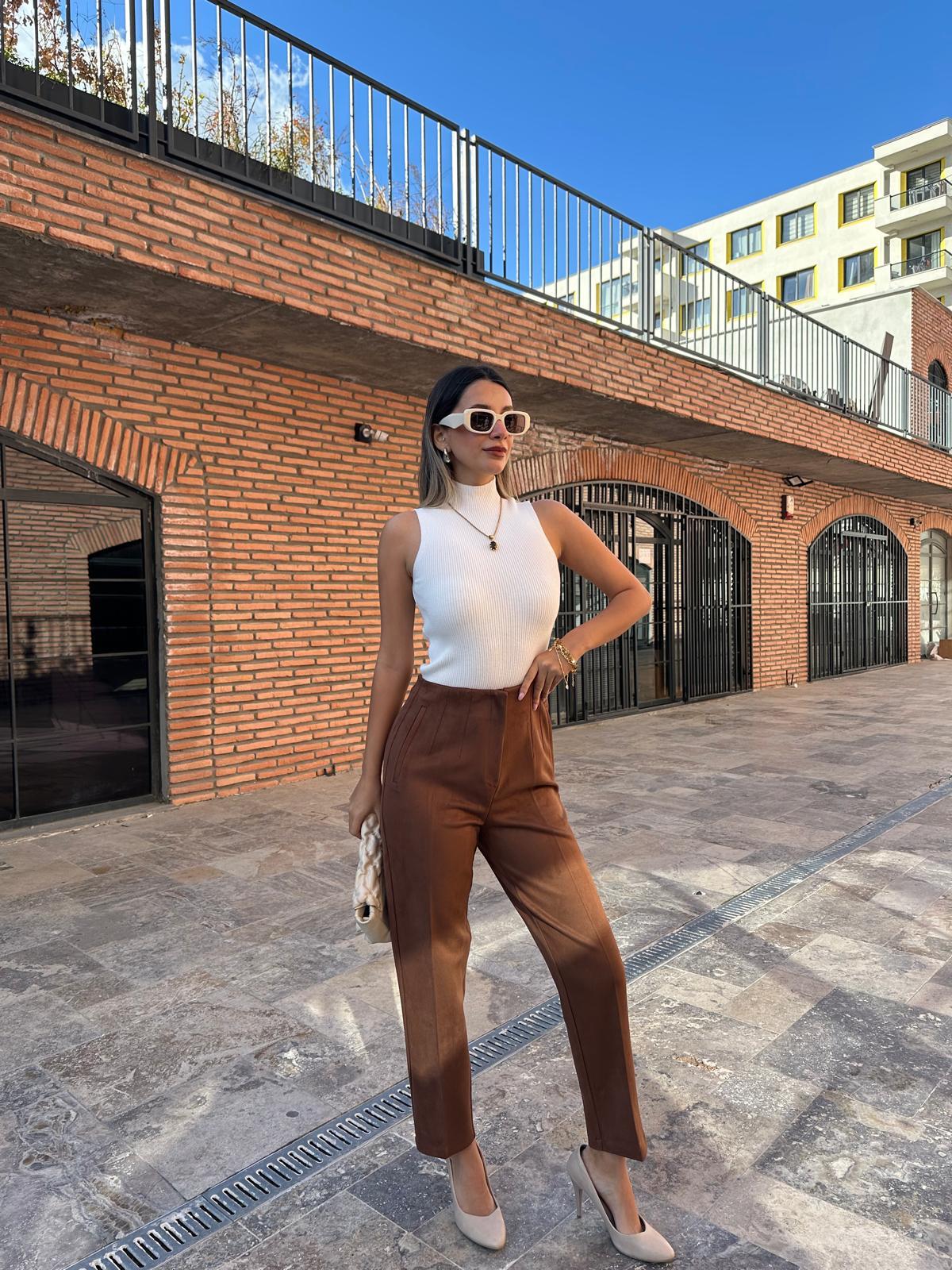 Süet Pensli Havuç Paça Pantolon pnt2027styq