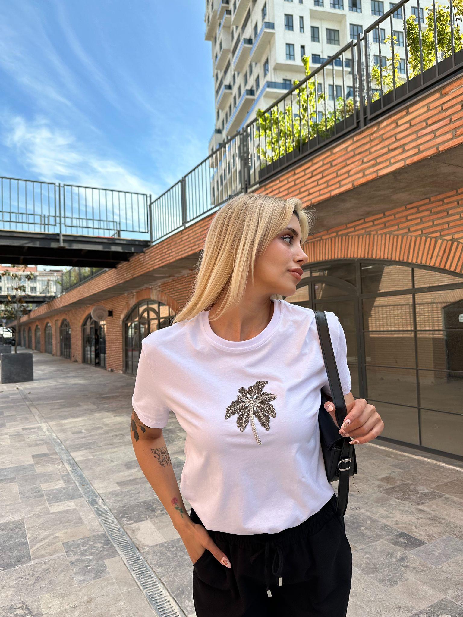 Taşlı Palmiye Tshirt 0706283