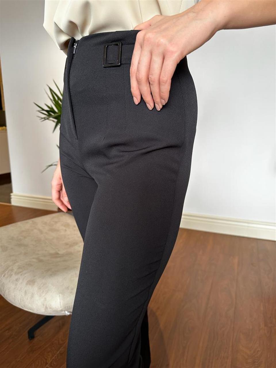 Z*ara Model Tokalı Siyah Likralı Pantolon