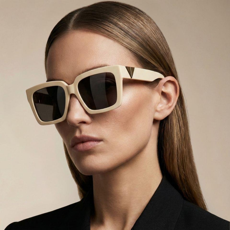 Bottega Veneta BV1198SA 004 Bej Füme Kare Kadın Güneş Gözlüğü 55-18