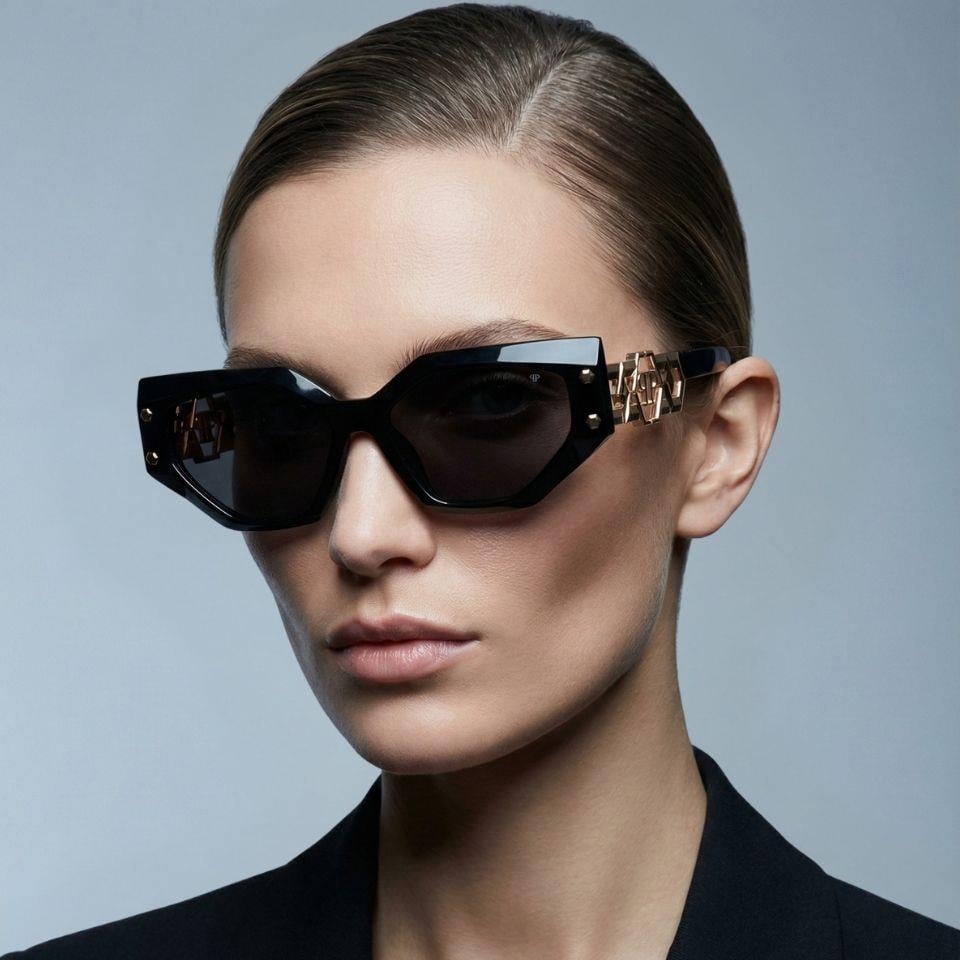 Philipp plein güneş gözlüğü icon edge spp174s 0700 57-16 / kadın güneş gözlüğü