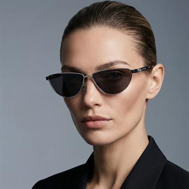 Alexander McQueen AM0456S 001 Gümüş Füme Cat Eye Kadın Güneş Gözlüğü 60-14
