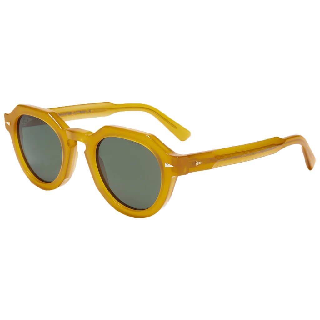 Ahlem unisex güneş gözlüğü grenelle peach green 47-23-- bal rengi oval çerçeveli uv400 korumalı kemik/asetat unisex güneş gözlüğü/gözlük