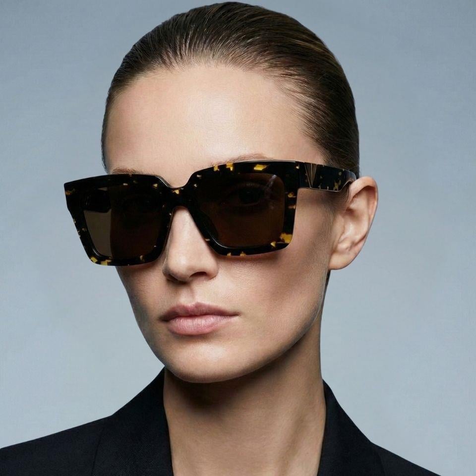 Bottega Veneta BV1198SA 002 Kahverengi Kare Kadın Güneş Gözlüğü 55-18
